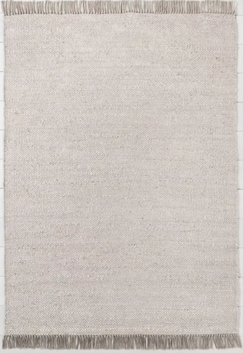 Size 5'x7' Bleached Jute with Fringe Rug Gray/Grey - Hearth & Hand™ with Magnolia