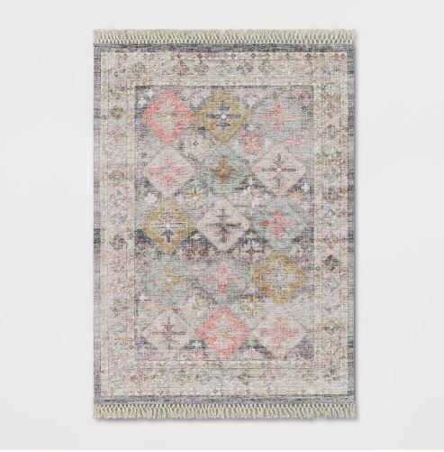 Size 5'x7' Geometric Printed Tile Persian Rug