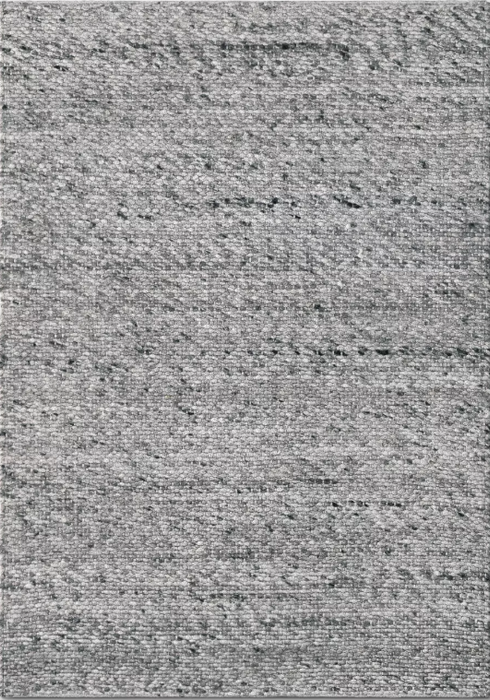 Size 5'x7' Color Gray Chunky Knit Hand Made Wool Woven Rug