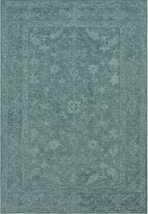 5'x7'6" Lyle Teal Rug in Blue | 100% Wool by Loloi