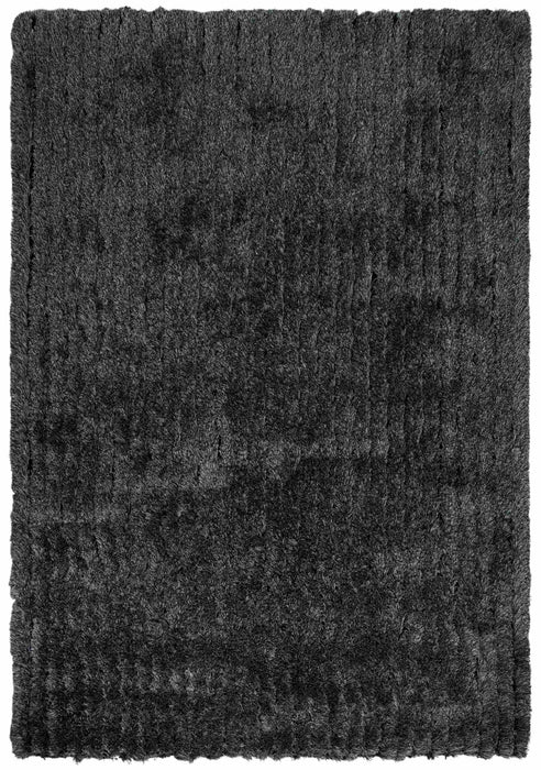 5' x 7' Black Hand Made Hand Tufted Area Rug