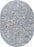 5' x 7' Oval Garland Transitional Floral Gray Oval Area Rug