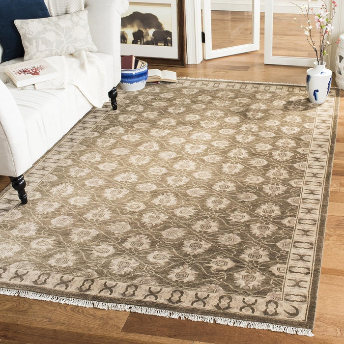 6' x 9', Brown, Hand-Knotted Traditional Oriental Wool, SAFAVIEH Area Rug