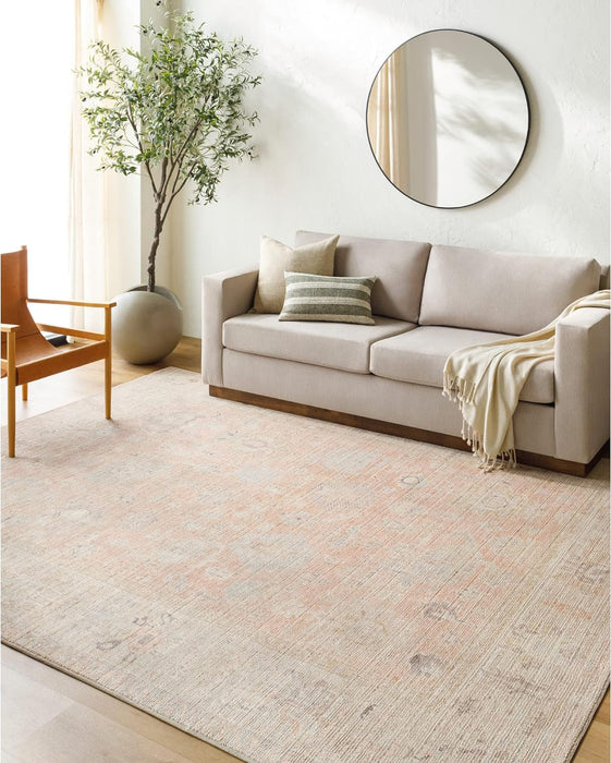 3'11" x 5'7" Vintage Pink Vintage Medallion Area Rug by Surya