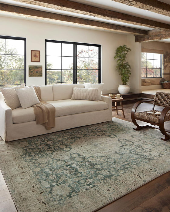 3'-6" x 5'-6" Washable Jade/Sand Accent Rug by Loloi