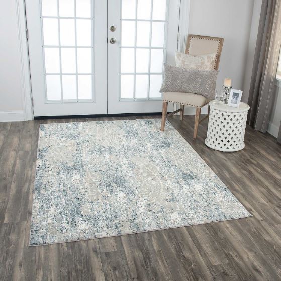 5' x 8' Black/Gray/Rust/Blue Solid Wool / Viscose Area Rug By Rizzy Home