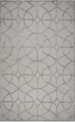 5' x 8' Hand Made Wool And Viscose Rizzy Area Rug