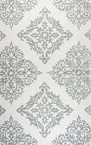 5' x 8' Brown Opulent Area Rug Natural Scrolls Leaves Rectangle by Rizzy Rugs