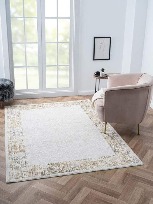 5' 1" x 6' 11" Gold Modern Area Rug By AllStar Rugs