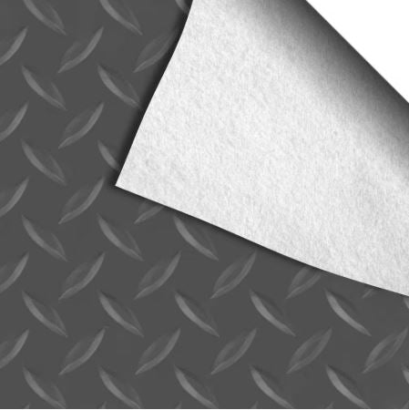 8 ft. W x 16 ft. L Slate Grey Shed Flooring Diamond Tread Commercial Vinyl Sheet Flooring