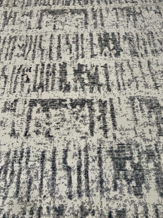 8'x10' Large Grey & Cream Ultra Soft Mico-Shag Area Rug