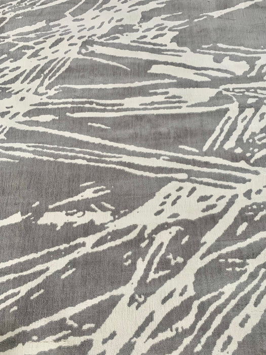 8'x10' Large Grey & White Ultra Soft Micro Shag Area Rug