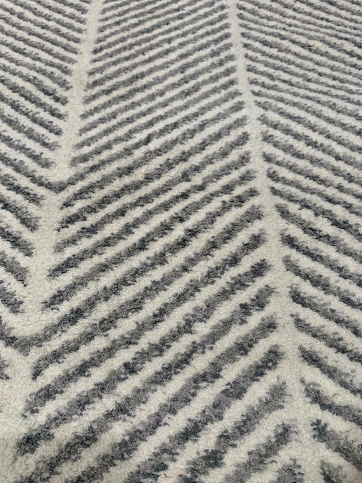 8'x10' Large Gray & White Ultra Soft Micro Shag Area Rug