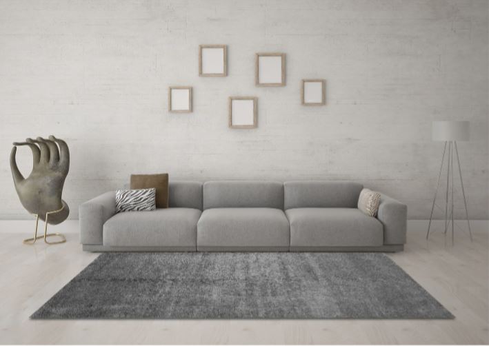 8x12 Gray Machine Washable Abstract Contemporary Area Rug
