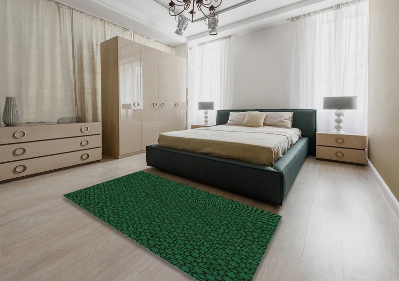 5x8 Black Patterned Area Rug