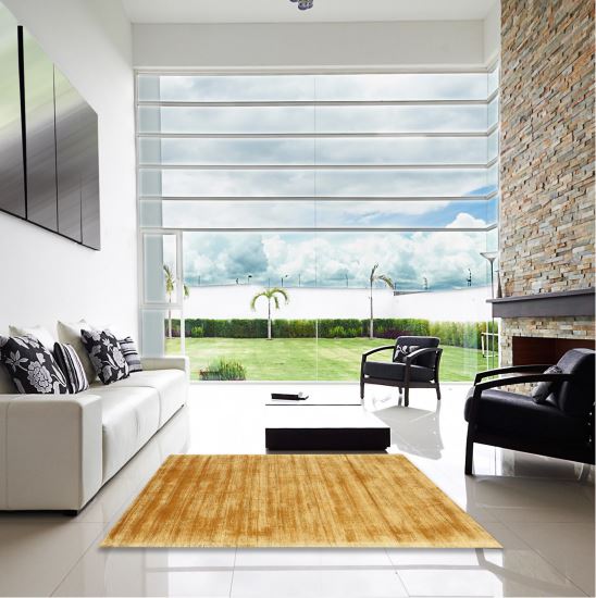 7x10 Orange Contemporary Modern Rug