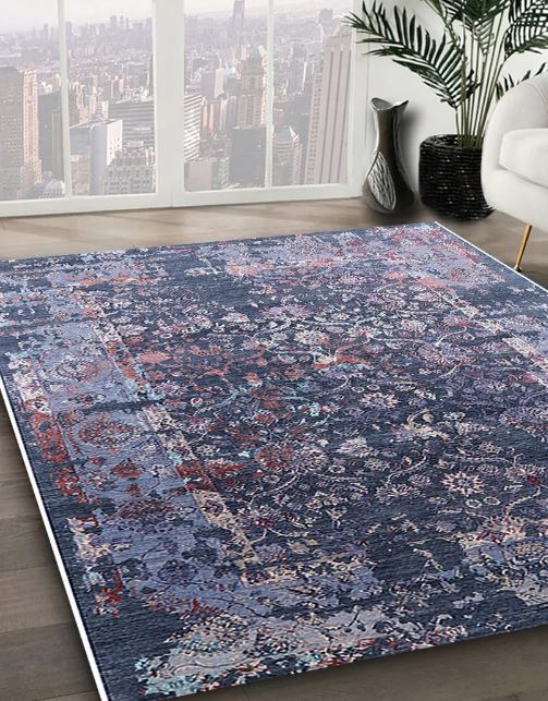 5x8 Purple Mid-Century Modern Oriental Rug