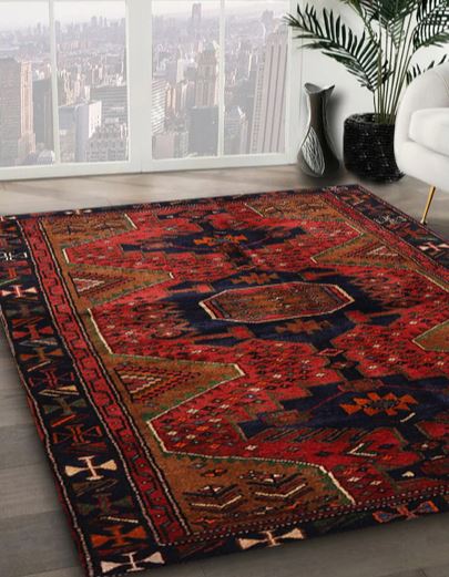 4' x 6' Red Traditional Crimson Persian Area Rug