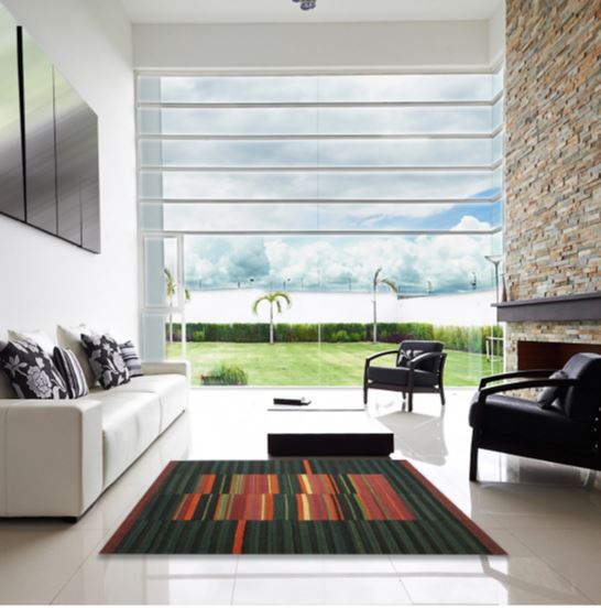Size 6' x 9' Contemporary Army Green Modern Area Rug