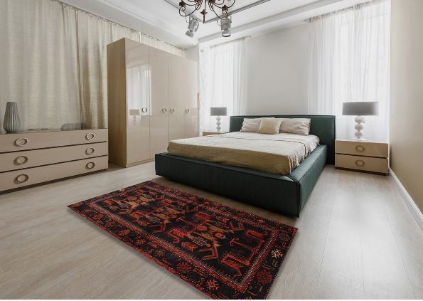 6' x 9' Traditional Bakers Brown Animal Area Rug