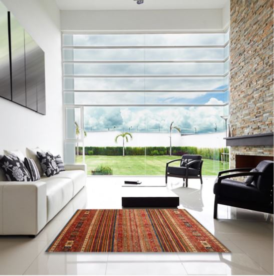 8'x8' Square Contemporary Bronze Brown Oriental Area Rug