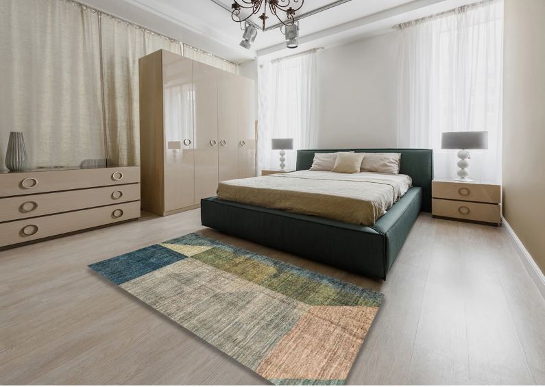 7x10 Gray Abstract Modern Rug