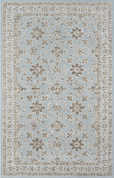 5x8 Color Blue Traditional / Oriental Area Rug by Momeni