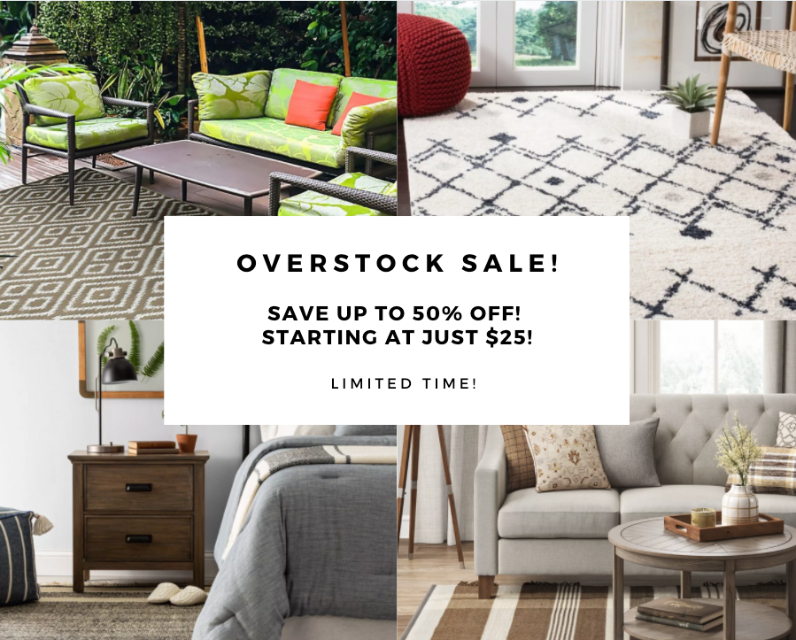 Overstock Sale! Save Up To 50% Off! Starting At Just $25! Limited Time!