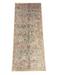 2' x 5' Runner Sage Green & Blush Floral Traditional Washable Area Rug isolated on a white background.