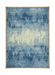 2' x 3' Rectangular Blue Abstract Washable Area Rug featuring a bold, textured design in varying shades of blue, perfect for modern spaces.