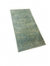 2' x 4' Rectangular Green Sage Distressed Modern Abstract Area Rug shown in an angled product design view.