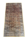 2' x 4' Runner Brown & Beige Distressed Abstract Modern Area Rug isolated on a white background.