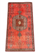 2' x 4' Runner Coral Red Tribal Medallion Traditional Washable Area Rug isolated on a white background.