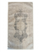 2' x 4' Runner Gray & Ivory Distressed Medallion Traditional Washable Area Rug isolated on a white background.
