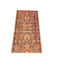 2' x 4' Runner Rust & Black Tribal Geometric Traditional Area Rug isolated on a white background.