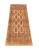 5' Round Peach & Blue Animal Motif Traditional Area Rug styled in an entryway with a console table and wall mirror.