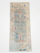 2' x 5' Runner Ivory Blue Distressed Tribal Modern Washable Area Rug displayed on a white background.
