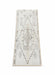 2' x 5' Runner Ivory Gray Tribal Geometric Southwestern Area Rug isolated on a white background.