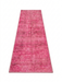 2' x 5' Runner Pink Distressed Modern Contemporary Area Rug product view highlighting the vibrant pink distressed texture.