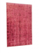 3' x 5' Rectangular Rose Pink & Burgundy Distressed Vintage Area Rug isolated on a white background.