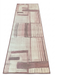 3' x 8' Runner Blush Pink Abstract Geometric Modern Washable Area Rug displayed on a white background, featuring a contemporary abstract geometric pattern in blush pink, mauve, ivory, and soft beige tones.