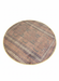 4' Round Rust & Beige Area Rug with Geometric Traditional Pattern