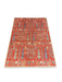 4' x 6' Rectangular Red & Blue Tree of Life Traditional Washable Area Rug displayed on a plain background.
