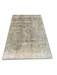 5' x 7' Rectangular Blue Distressed Medallion Traditional Washable Area Rug isolated on a white background.