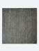 5' x 5' Square Gray & Light Gray Striped Modern Minimalist Washable Area Rug isolated on a white background.