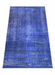 5' x 7' Rectangle Blue & Charcoal  Area Rug with Abstract and Modern Pattern