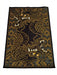 5' x 7' Rectangular Black & Gold Dragon Graphic Oriental Modern Washable Area Rug isolated on a white background.