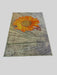 5' x 7' Rectangular Gray Orange Sunflower Floral Rustic Farmhouse Area Rug isolated on a white background.