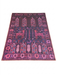 5' x 7' Rectangular Purple & Pink Tribal Southwestern Washable Area Rug displayed on a plain background.
