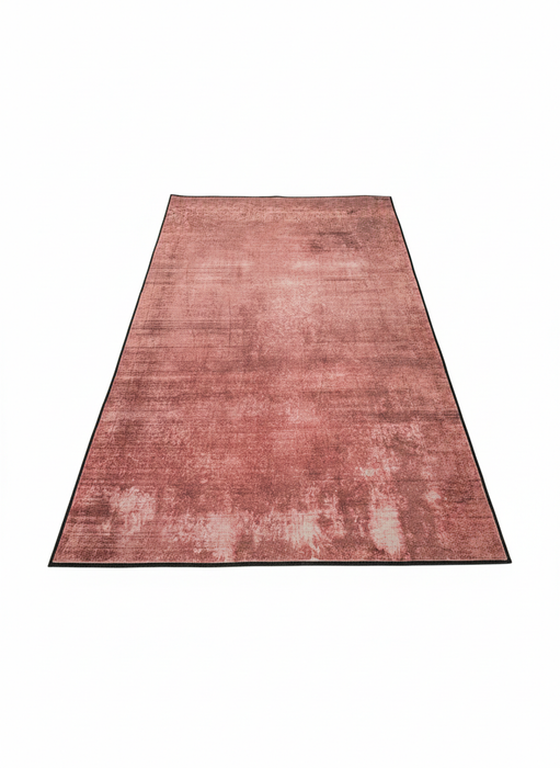 5' x 8' Rectangular Blush Pink Area Rug in Distressed and Modern Pattern